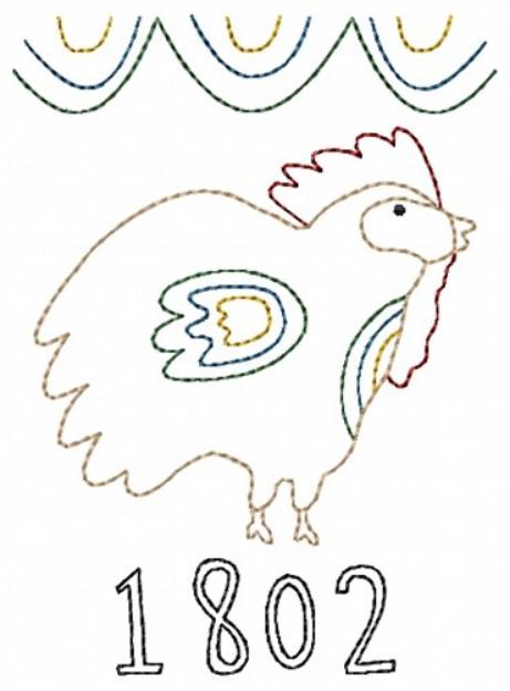 Picture of 1802 Chicken Machine Embroidery Design