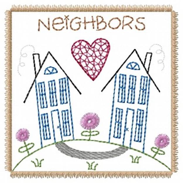 Picture of Neighbors Machine Embroidery Design