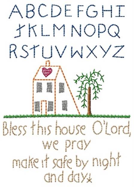 Picture of Bless This House Machine Embroidery Design