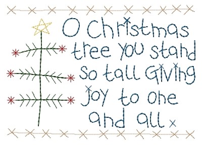 O Christmas Tree Machine Embroidery Design