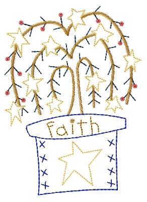 Faith Tree Machine Embroidery Design