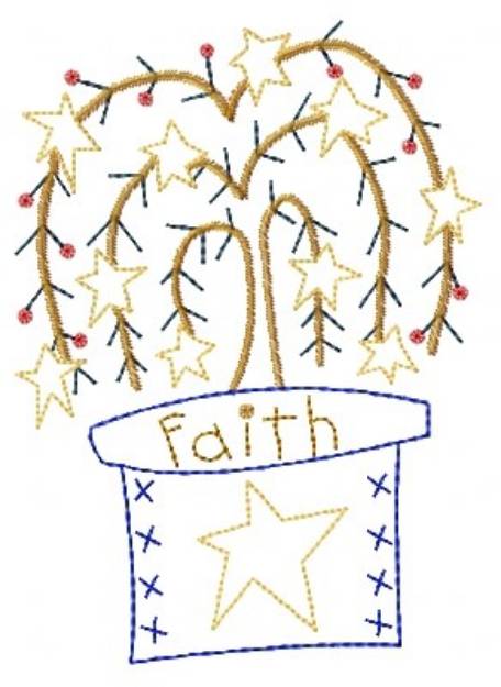 Picture of Faith Tree Machine Embroidery Design