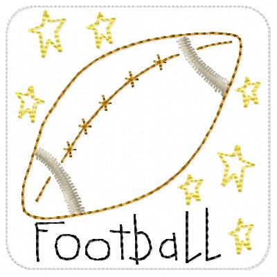 Football Machine Embroidery Design