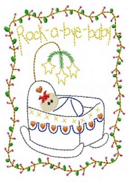 Picture of Rock-A-Bye-Baby Machine Embroidery Design