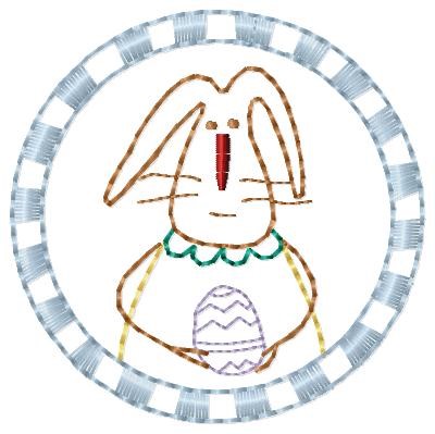 Easter Rabbit Machine Embroidery Design