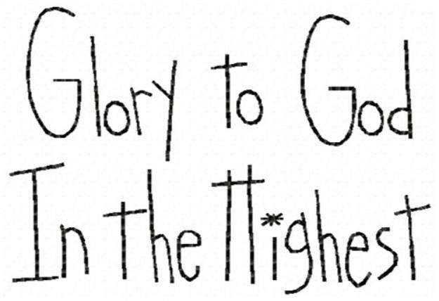 Picture of Glory To God Machine Embroidery Design
