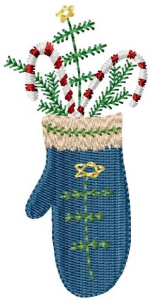 Picture of Christmas Mitten Machine Embroidery Design
