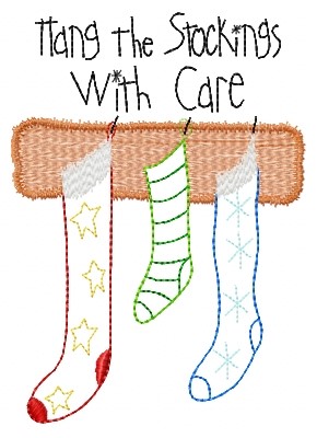 Hang The Stockings Machine Embroidery Design