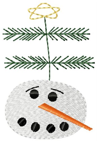 Xmas Snowman Machine Embroidery Design