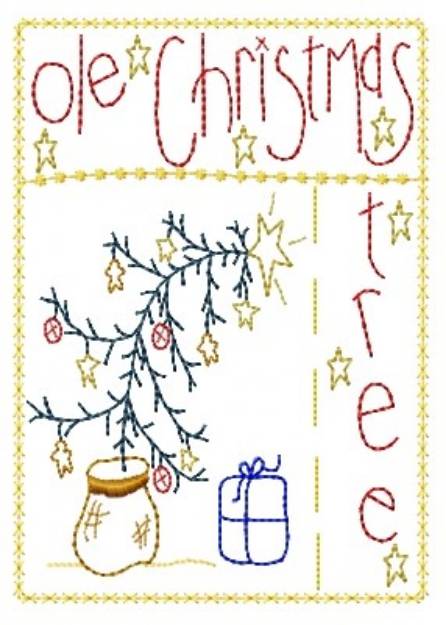 Picture of Ole Christmas Tree Machine Embroidery Design