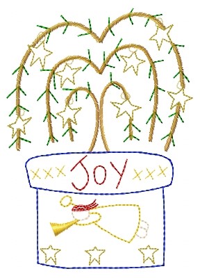 Joy Tree Machine Embroidery Design