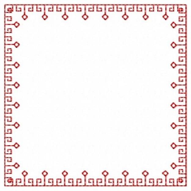 Picture of Redwork Border Machine Embroidery Design
