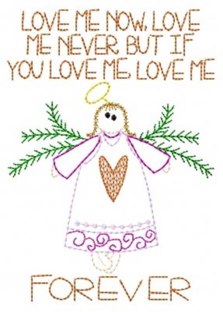 Picture of Love Me Now Machine Embroidery Design