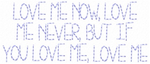 Love Me Now Machine Embroidery Design