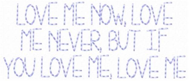 Picture of Love Me Now Machine Embroidery Design