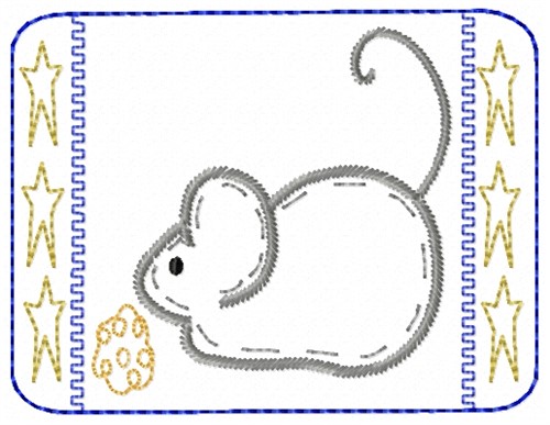 Mouse Outline Machine Embroidery Design