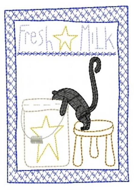 Picture of Fresh Milk Machine Embroidery Design