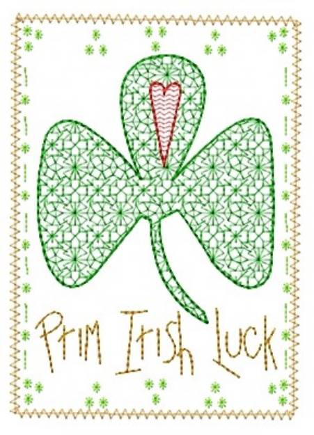 Picture of Prim Irish Luck Machine Embroidery Design