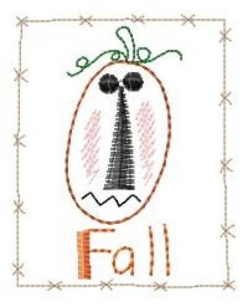 Picture of Fall Doll Machine Embroidery Design