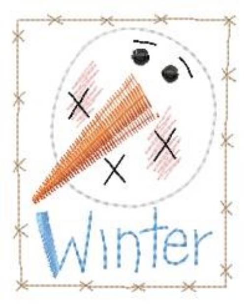 Picture of Winter Snowman Machine Embroidery Design