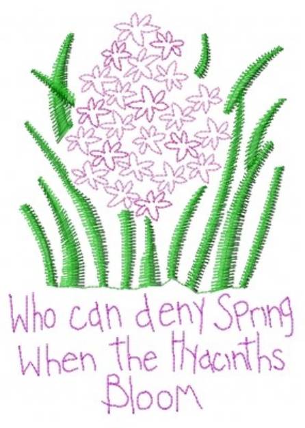Picture of Hyacinths Bloom Machine Embroidery Design