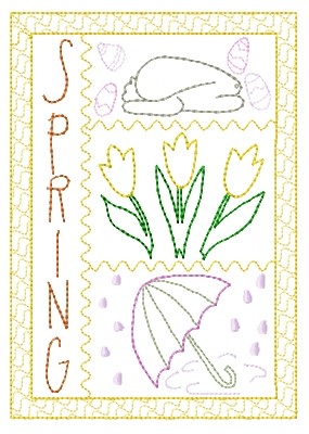 Spring Season Machine Embroidery Design