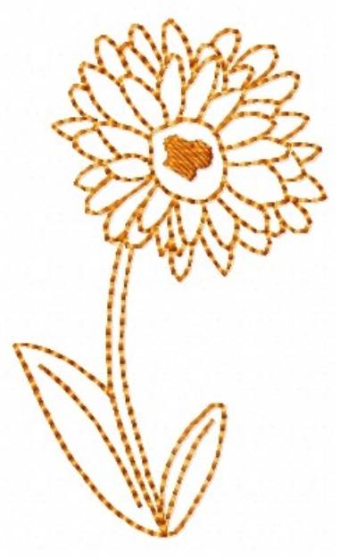 Picture of Outline Flower Machine Embroidery Design