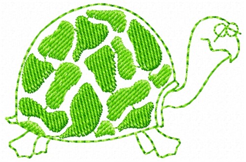 Green Turtle Machine Embroidery Design