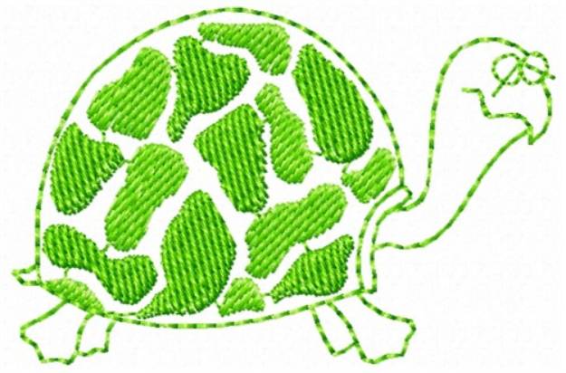 Picture of Green Turtle Machine Embroidery Design