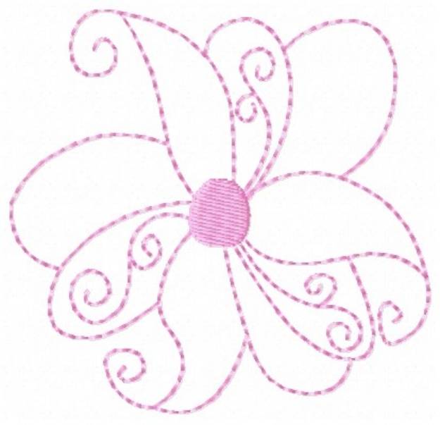 Picture of Bloom Outline Machine Embroidery Design