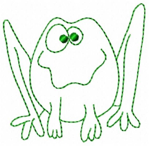 Picture of Toad Outline Machine Embroidery Design