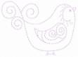 Picture of Bird Outline Machine Embroidery Design