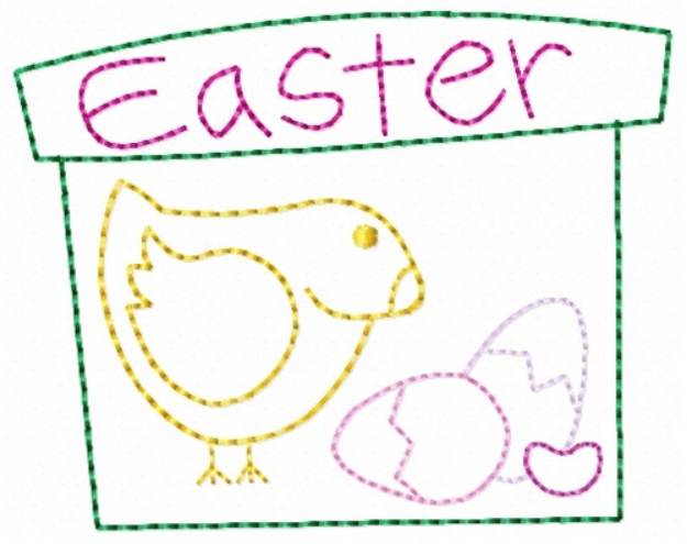 Picture of Easter Chick Machine Embroidery Design