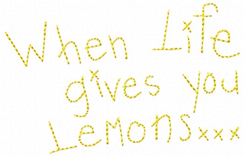 Life Gives Lemons Machine Embroidery Design