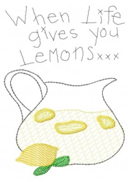 Picture of Life Gives You Lemons Machine Embroidery Design