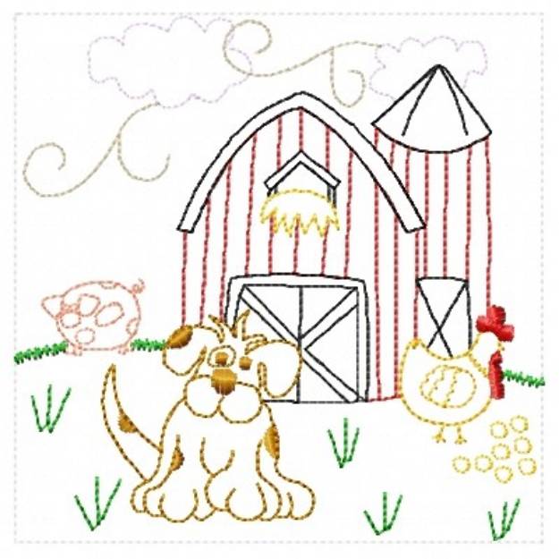 Picture of Barn Animals Machine Embroidery Design