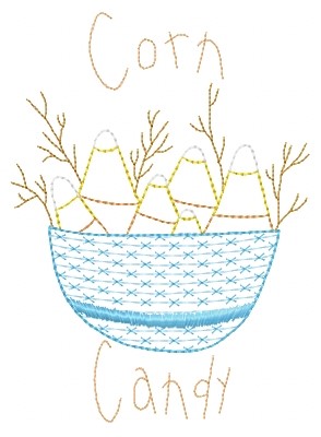 Corn Candy Machine Embroidery Design