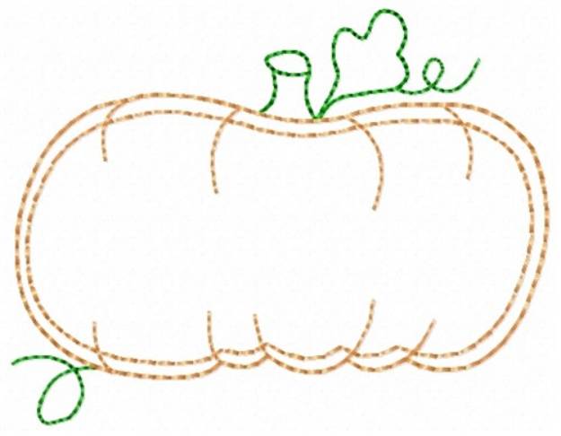 Picture of Primitive Pumpkin Machine Embroidery Design
