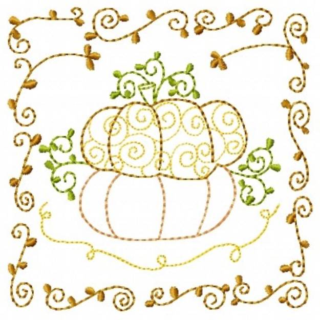 Picture of Harvest Pumpkins Machine Embroidery Design