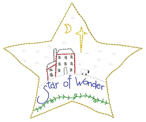 Star Of Wonder Machine Embroidery Design