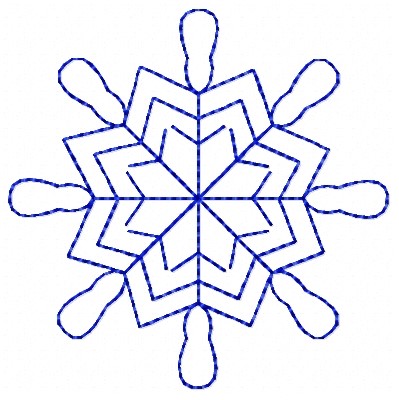 Bluework Snowflake Machine Embroidery Design