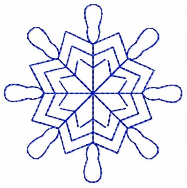 Picture of Bluework Snowflake Machine Embroidery Design