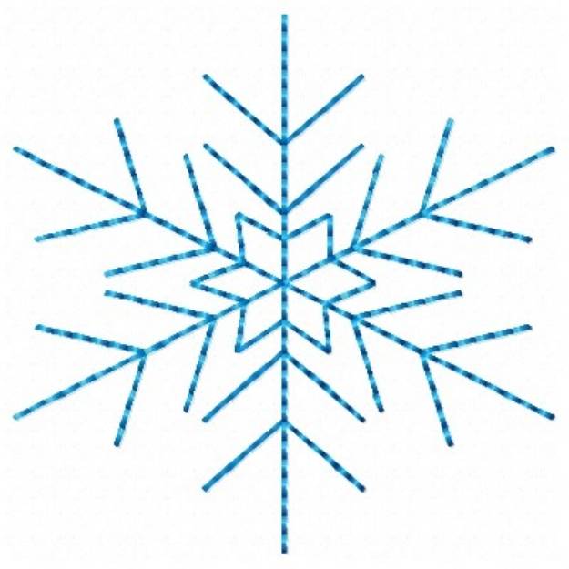 Picture of Snowflake Bluework Machine Embroidery Design