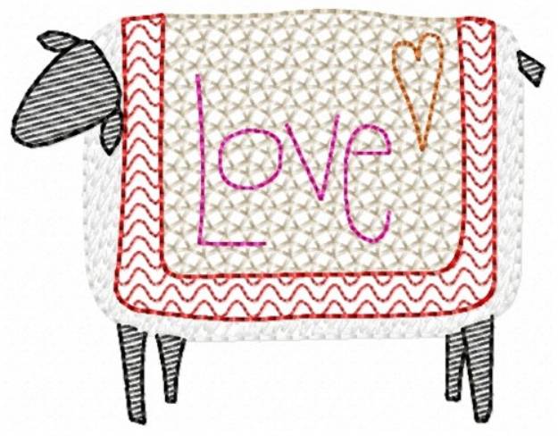 Picture of Love Ewe Machine Embroidery Design