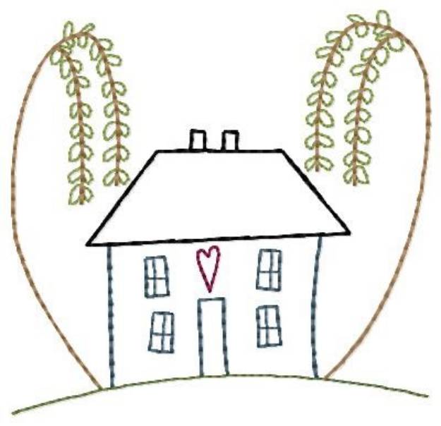 Picture of Folk Art Home Machine Embroidery Design