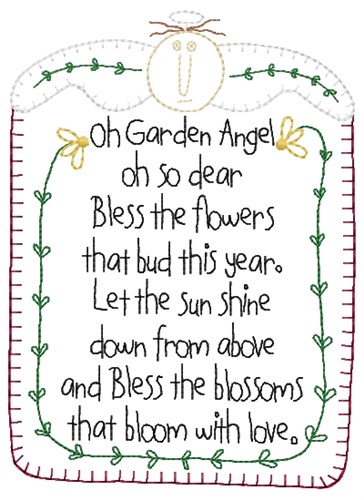 Garden Angel Machine Embroidery Design