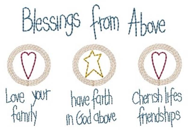 Picture of Blessings From Above Machine Embroidery Design