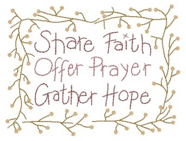 Picture of Share Faith Machine Embroidery Design