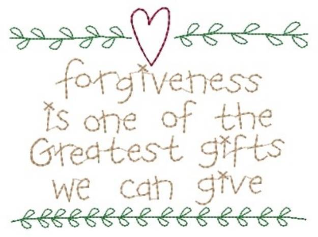 Picture of Forgiveness Gift Machine Embroidery Design