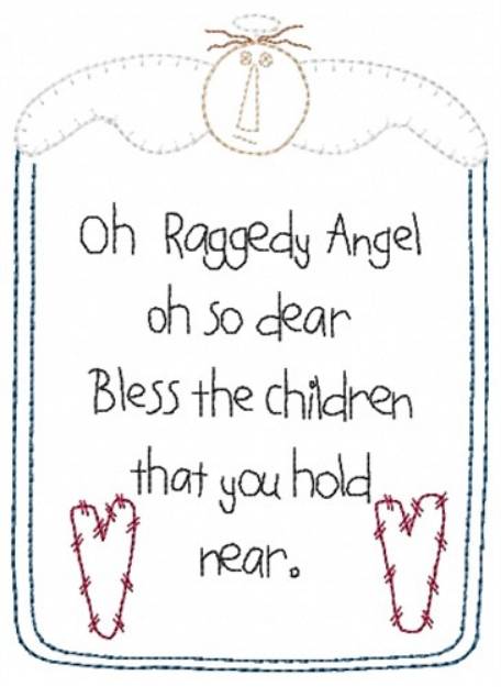 Picture of Raggedy Angel Machine Embroidery Design